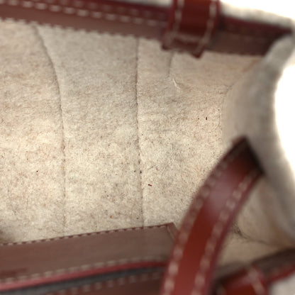 Chloe Felt Calfskin Small Woody Ribbon Tote With Strap  Cement Beige 4 of 8
