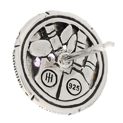 John Hardy Sterling Silver Amethyst Bamboo Pave Stud Earrings 4 of 5