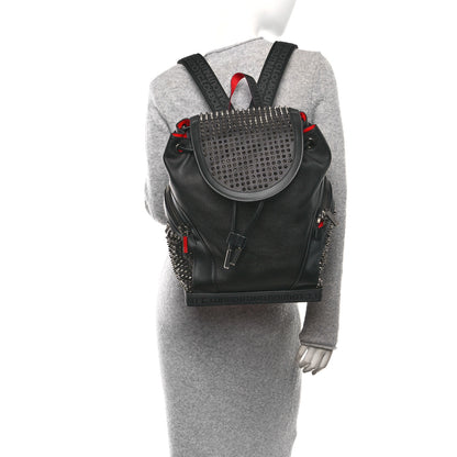 Christian Louboutin Calfskin Spiked Explorafunk Backpack Black 3 of 10