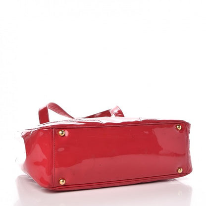 Chanel Patent CC Logo Tote Dark Pink 4 of 15