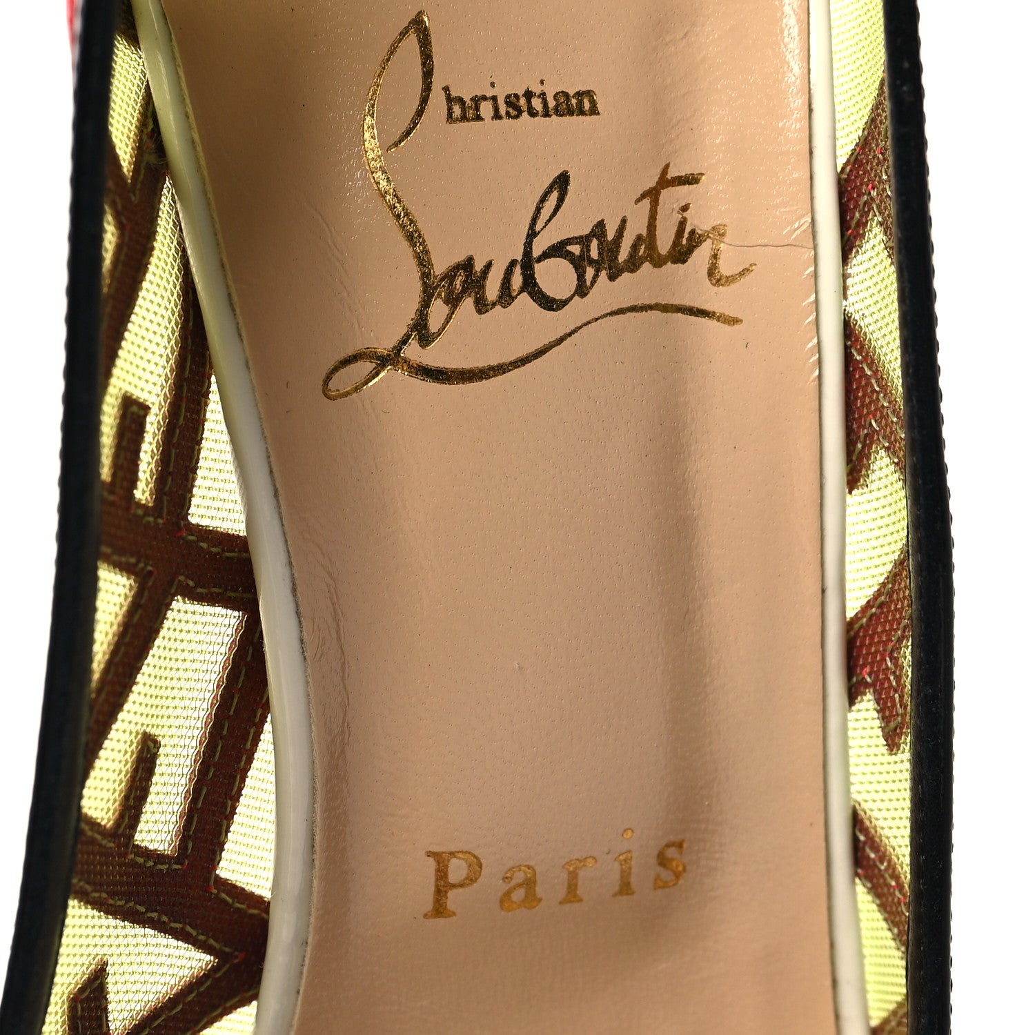 Christian Louboutin Patent Mosaique Rete Tititata 100 Pumps 38.5 Multicolor 7 of 8