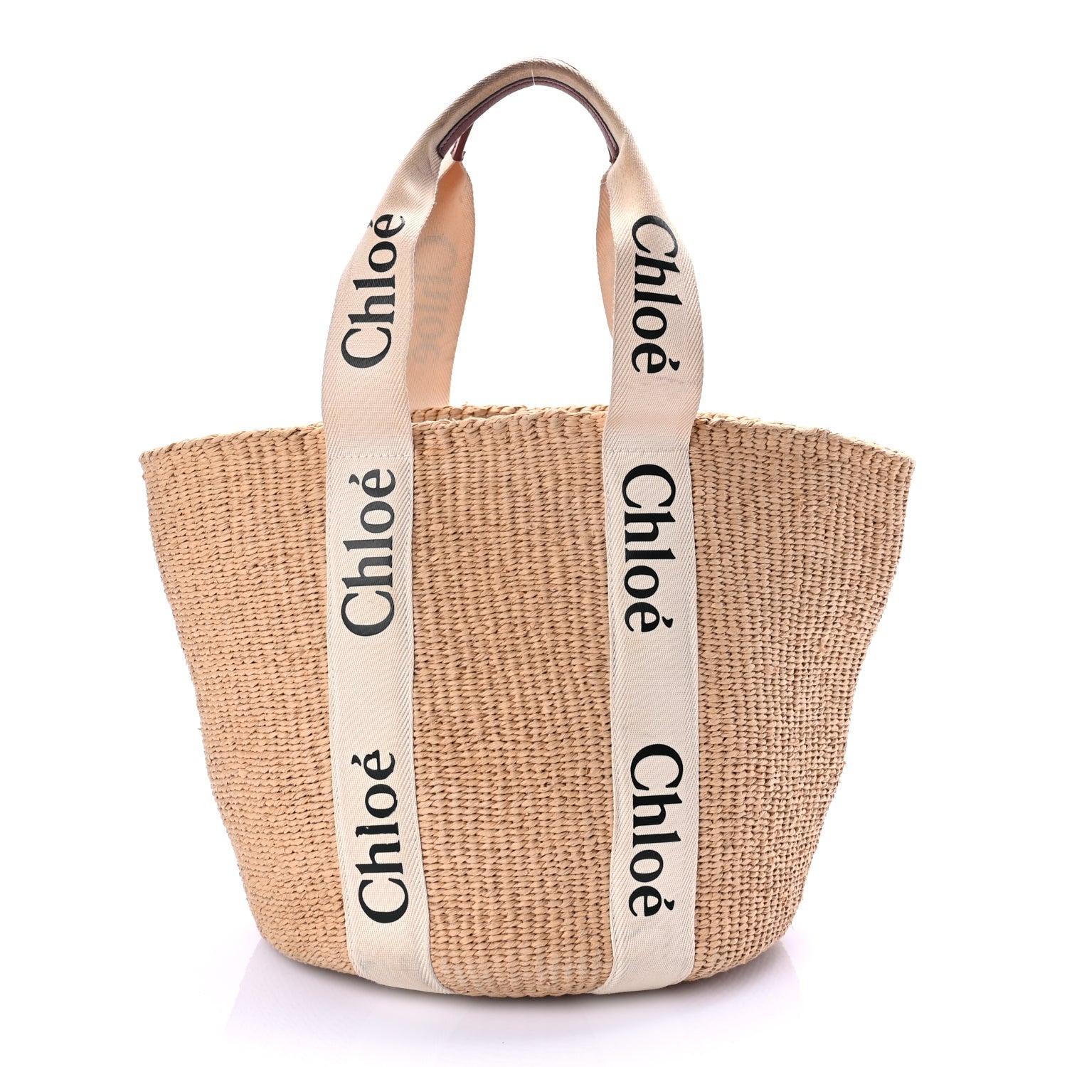 Chloe Raffia Large Woody Tote White 1 of 8