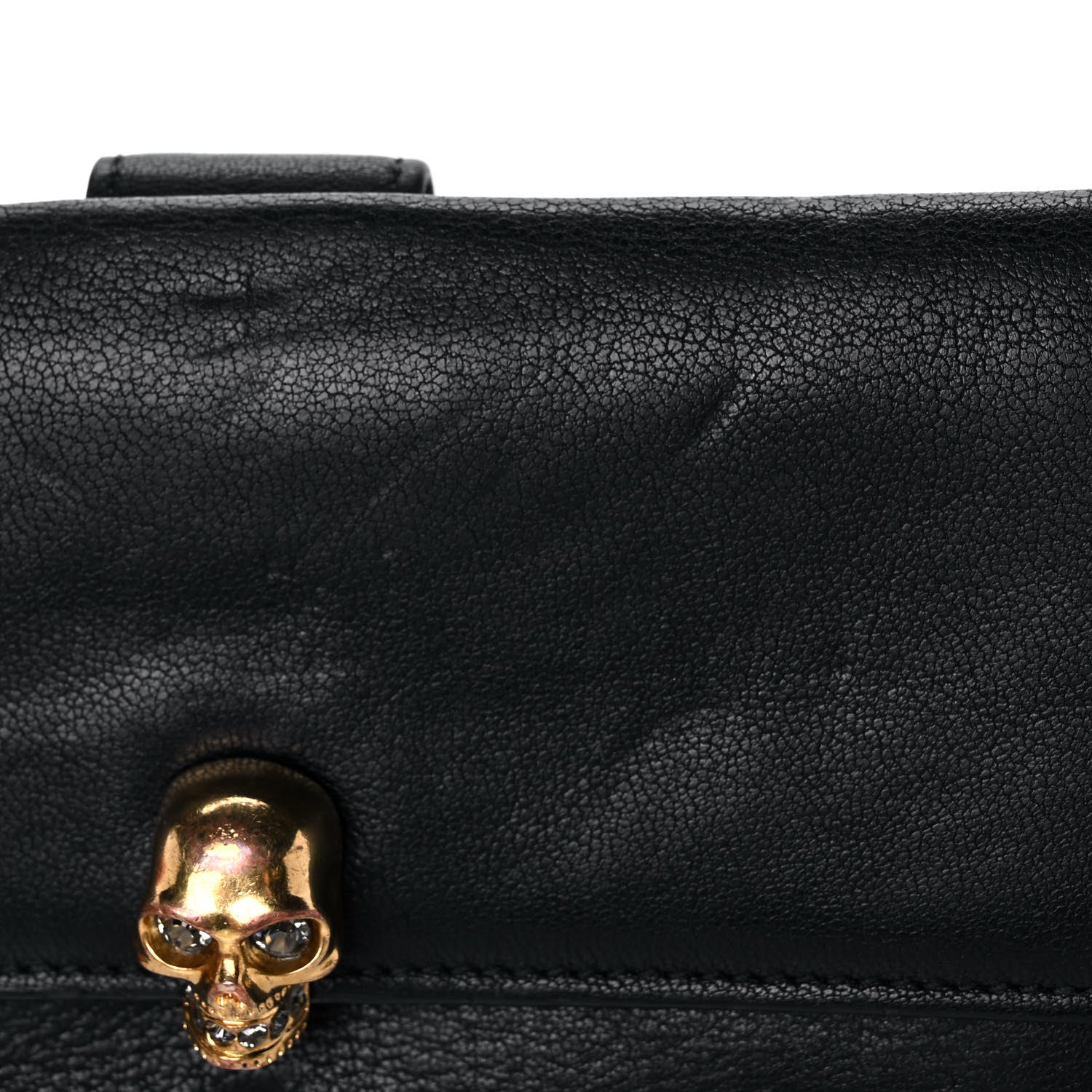 Alexander McQueen Calfskin Skull Continental Wallet Black 23 of 30