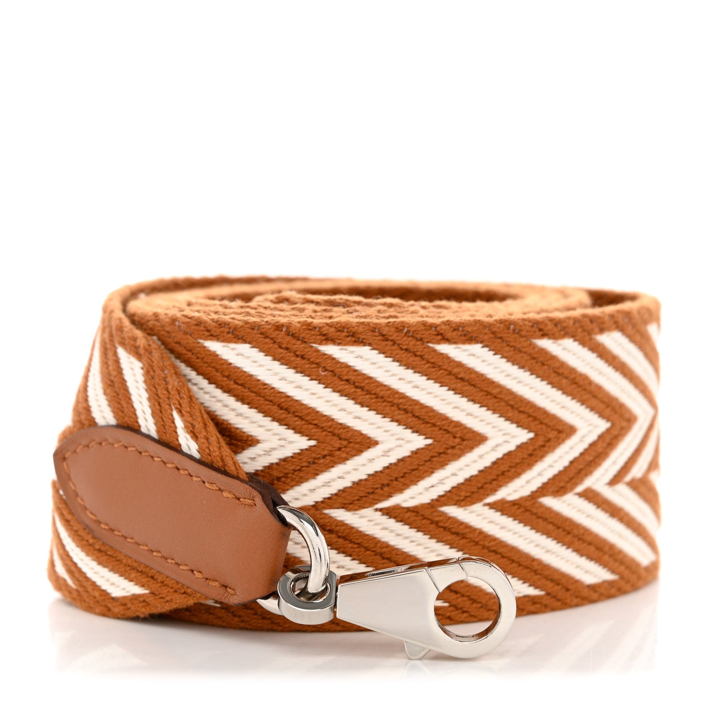 Toile Swift 50mm Sangle ZigZag Shoulder Strap Gold White