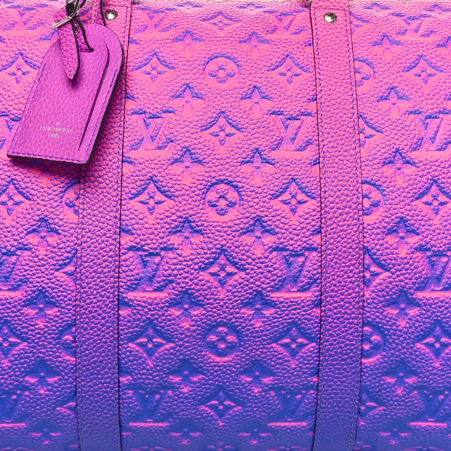Taurillon Illusion Keepall Bandouliere 50 Bleu Rose