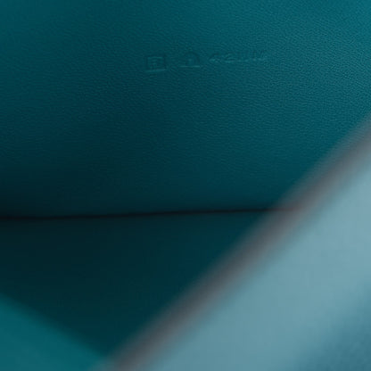 Hermes Taurillon Clemence Dogon Recto Verso Wallet Turquoise 7 of 10