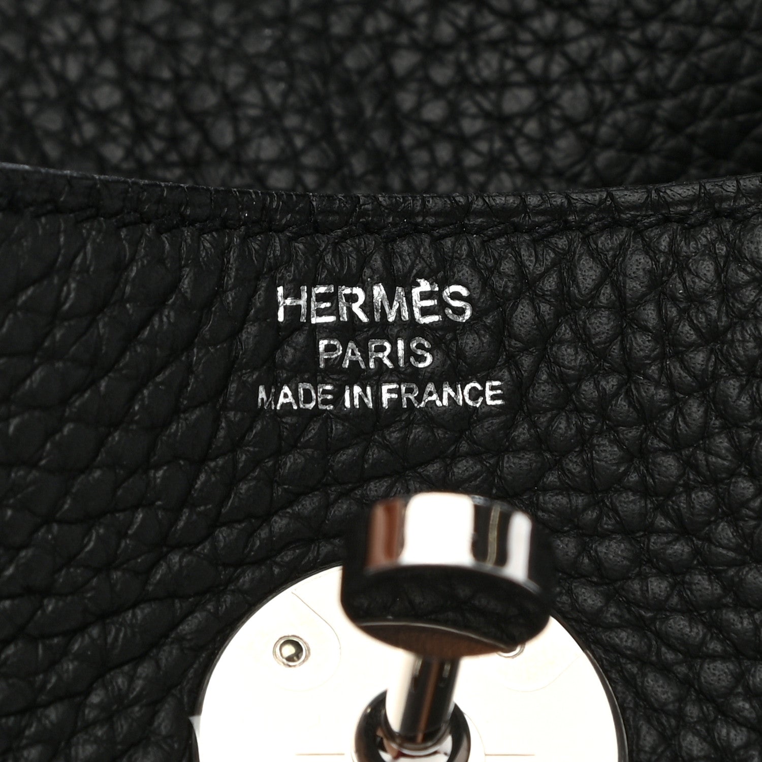 Hermes Taurillon Clemence Lindy 26 Black 6 of 11