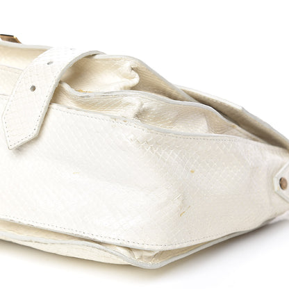 Proenza Schouler Snakeskin Calfskin Embossed Medium PS1 Satchel White 8 of 17