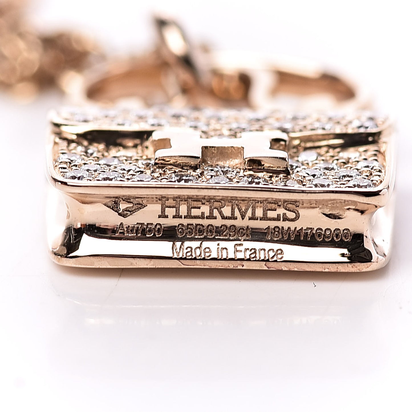 18K Rose Gold Diamond Constance Amulette Pendant Necklace
