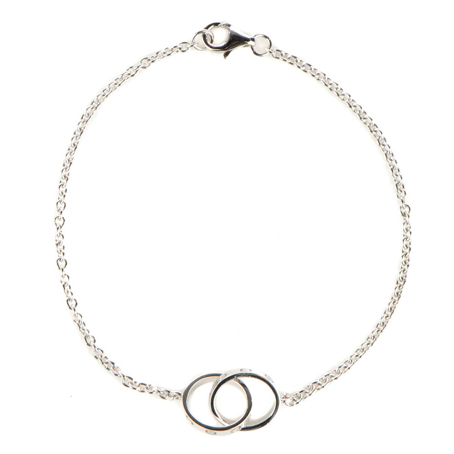 18K White Gold Interlocking LOVE Bracelet