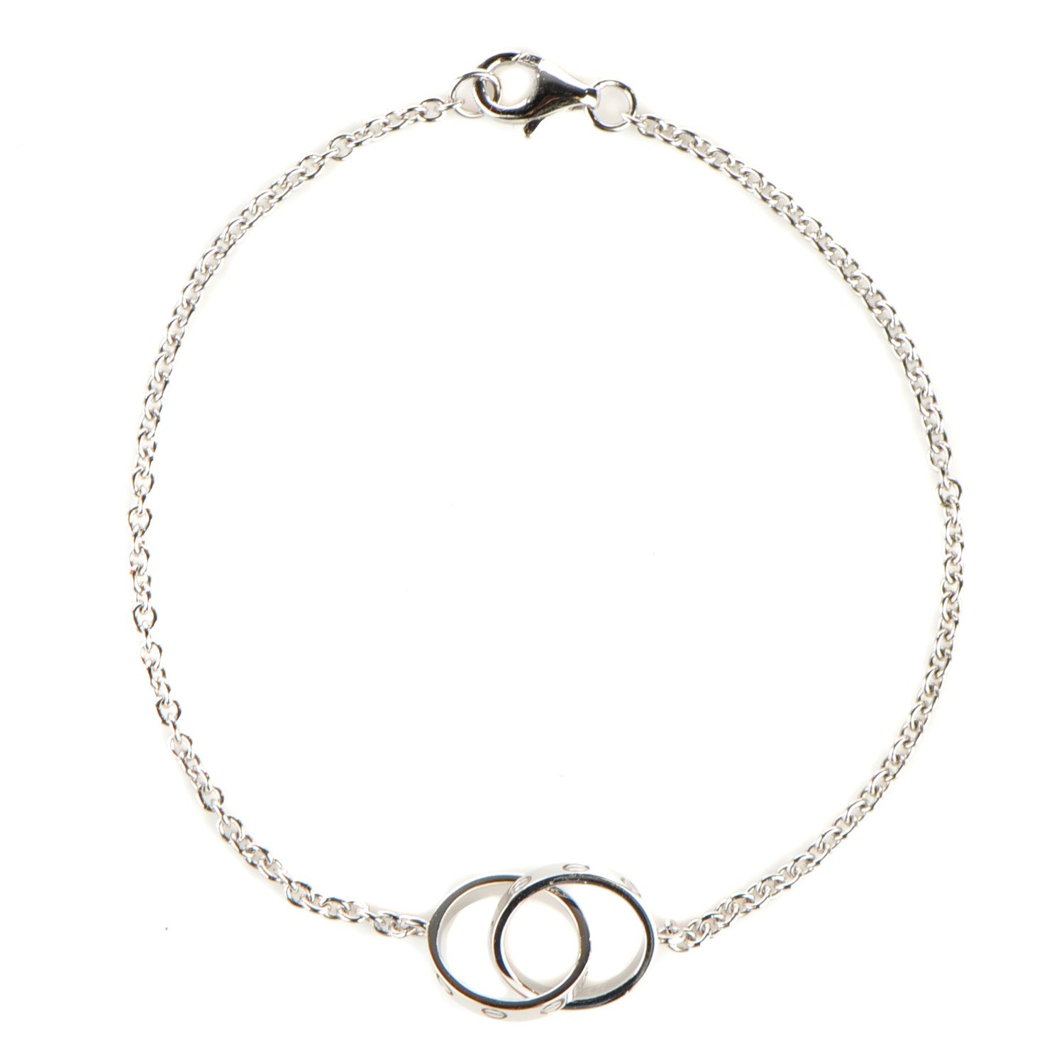 Cartier 18K White Gold Interlocking LOVE Bracelet 1 of 6