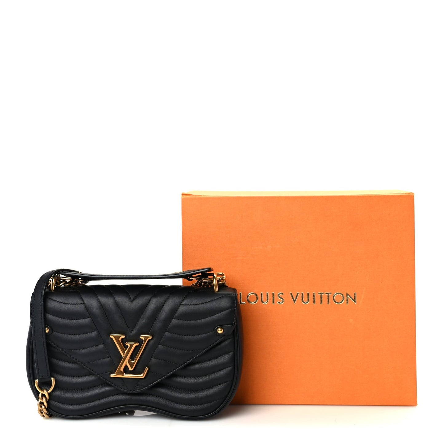 Calfskin New Wave Chain PM Black