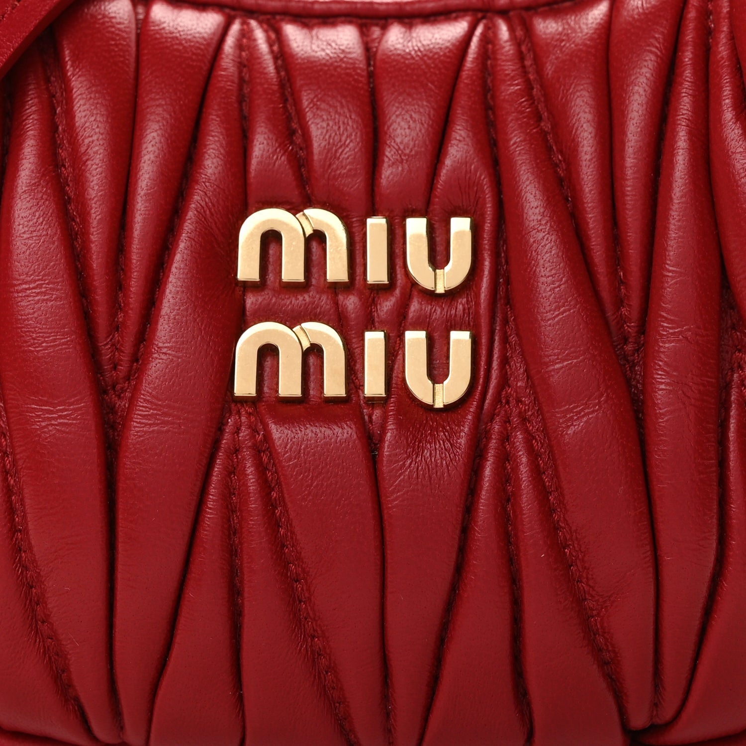 Miu Miu Nappa Matelasse Mini Wander Hobo Fuoco Fuoco 6 of 8