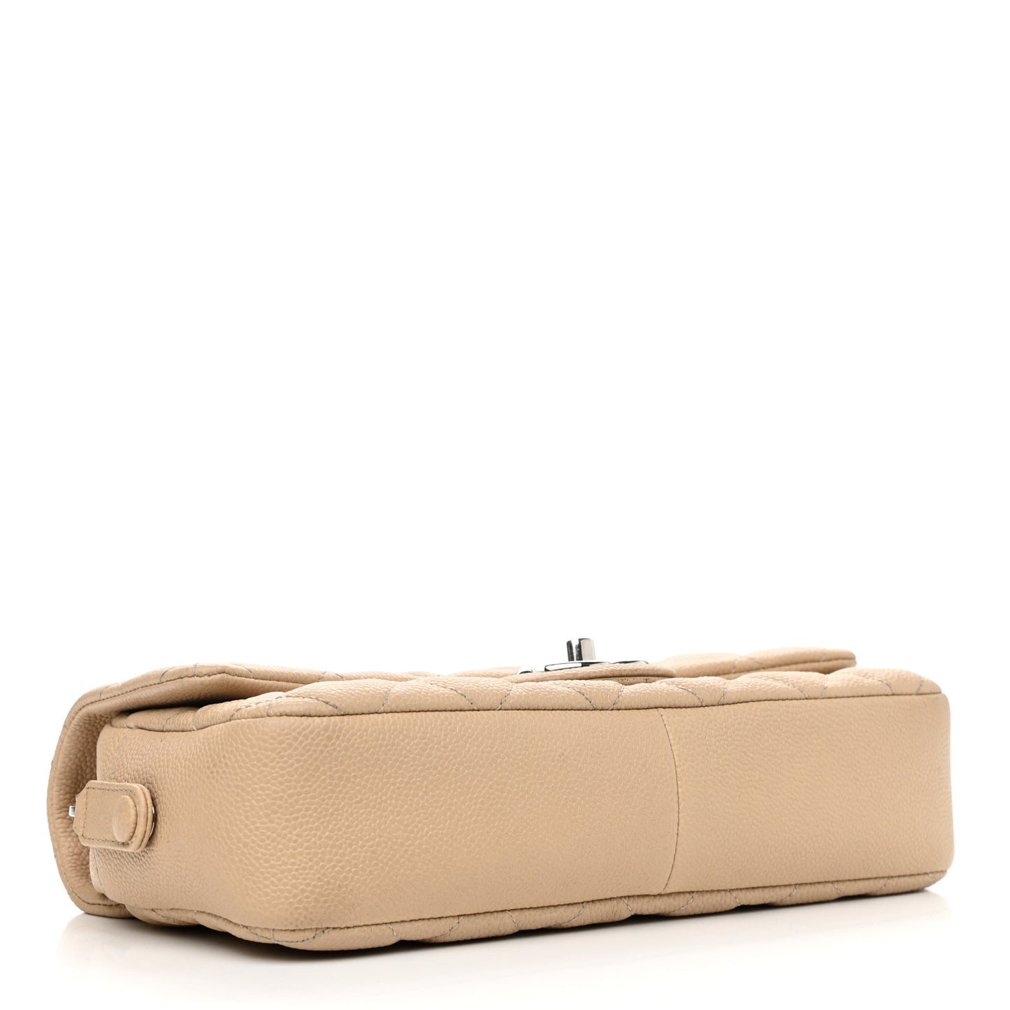 Caviar Quilted Medium Easy Flap Beige