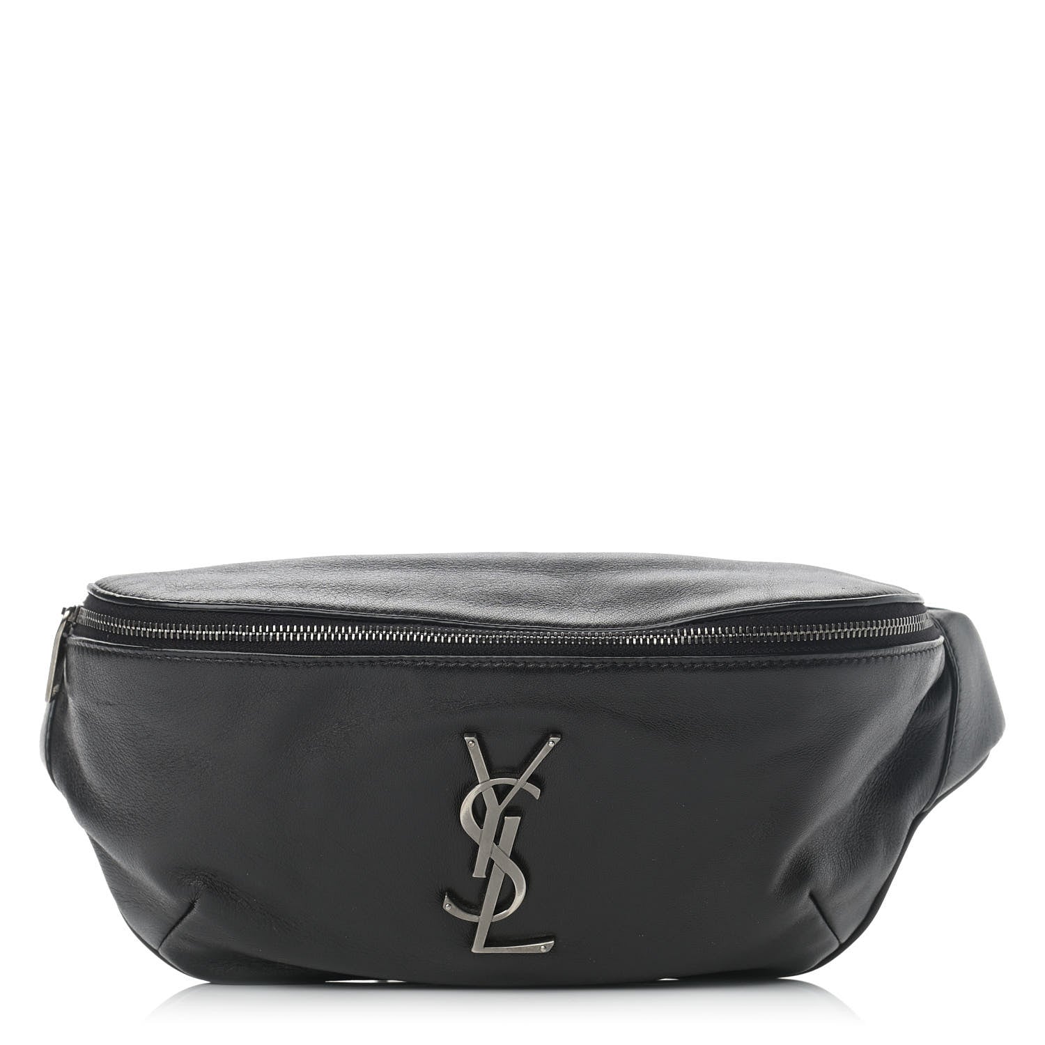 Saint Laurent Calfskin Monogram Belt Bag Black 1 of 14