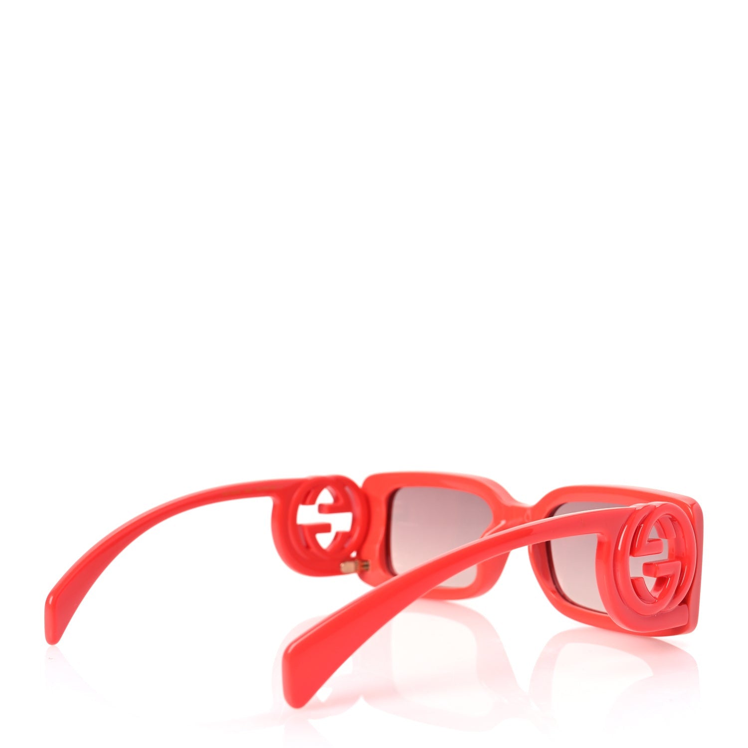 Gucci Acetate Chaise Rectangler Frame Sunglasses GG1325S Salmon Pink 3 of 6