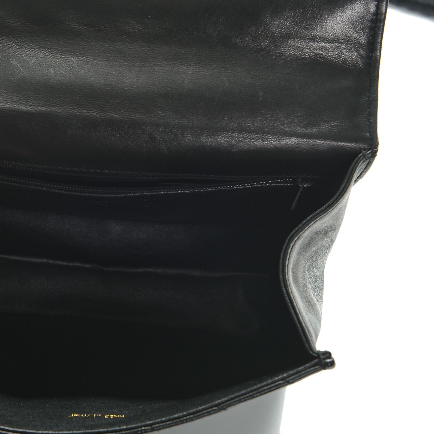 Lambskin Chevron Quilted Mini Flap Black