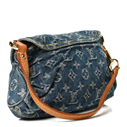 Louis Vuitton Monogram Denim Mini Pleaty Blue 3 of 10