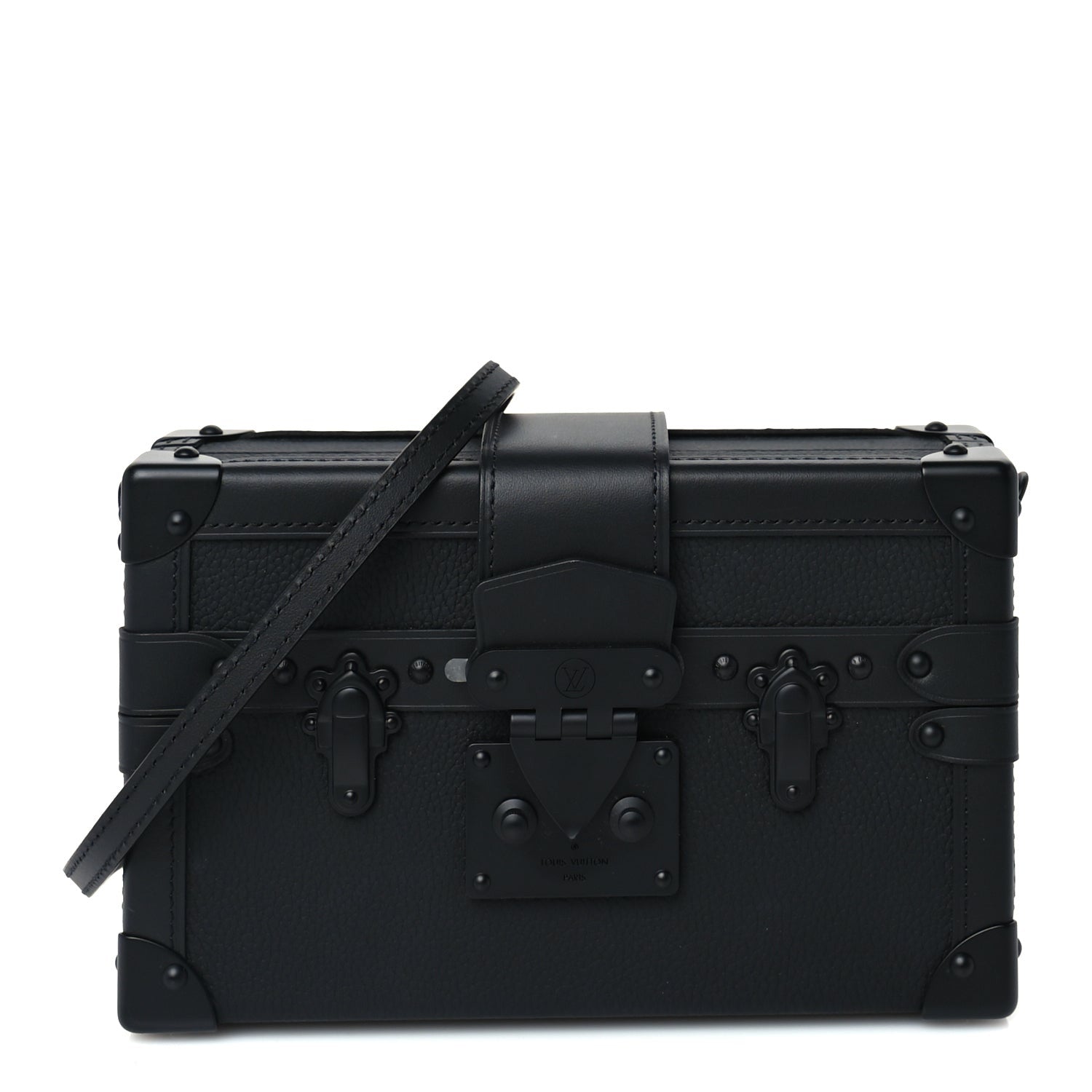 Louis Vuitton Calfskin Petite Malle Black 1 of 8