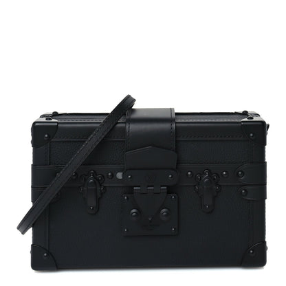 Louis Vuitton Calfskin Petite Malle Black 1 of 8
