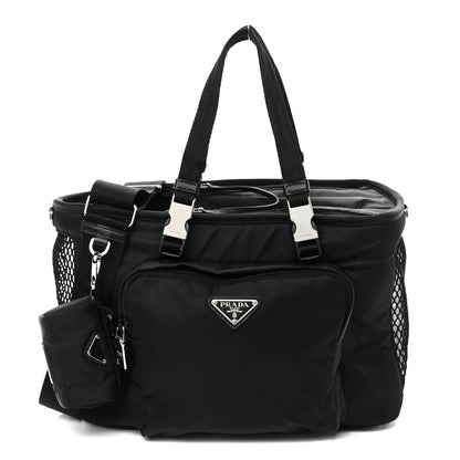 Prada Tessuto Nylon Saffiano Pet Bag Black 1 of 4