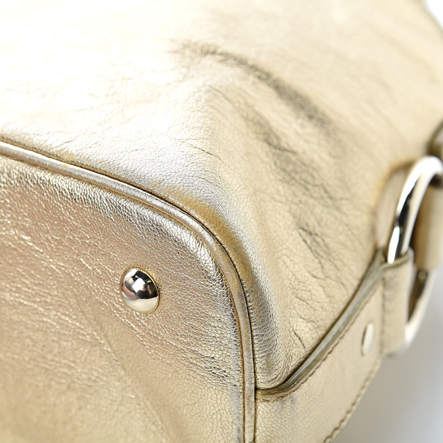 Metallic Calfskin Medium Muse Gold