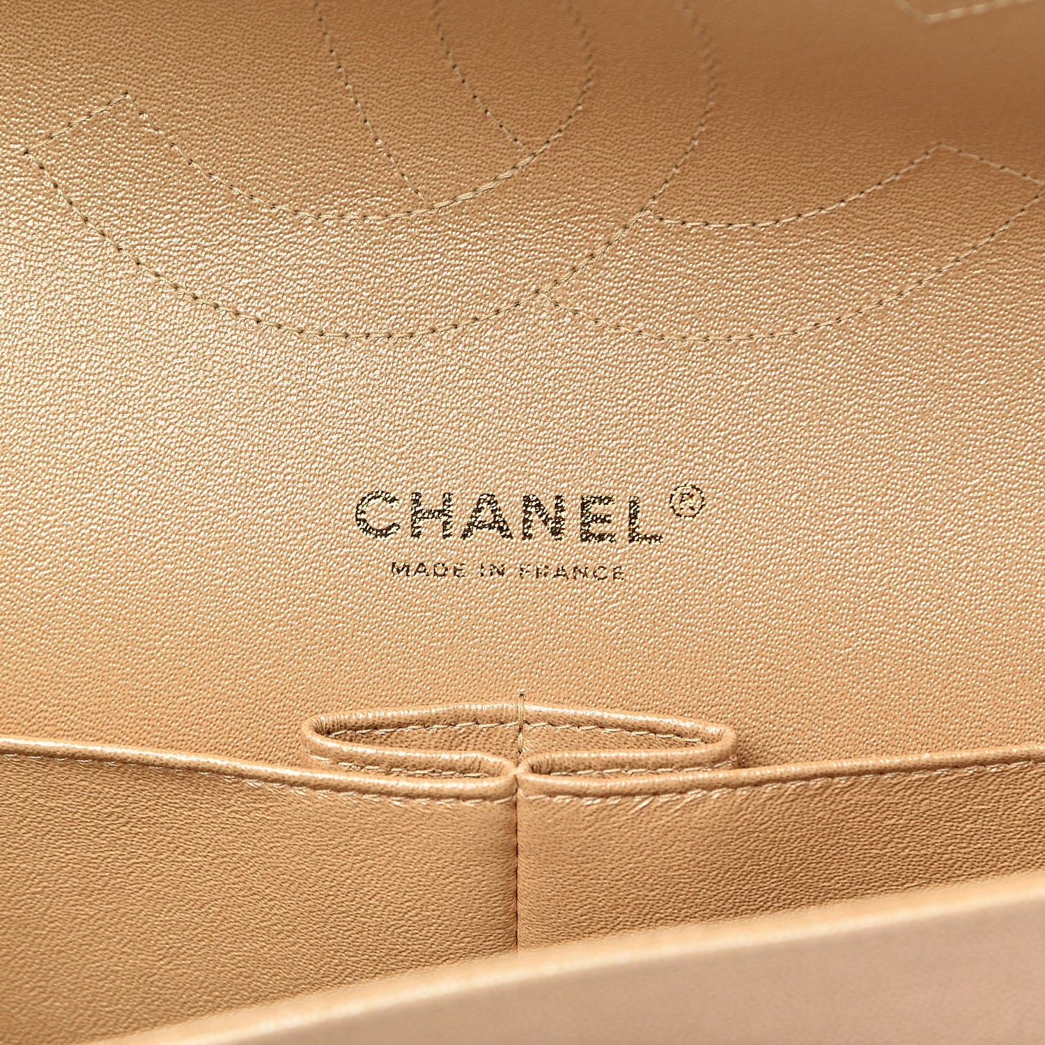 Chanel Iridescent Caviar Quilted Jumbo Double Flap Beige 7 of 11