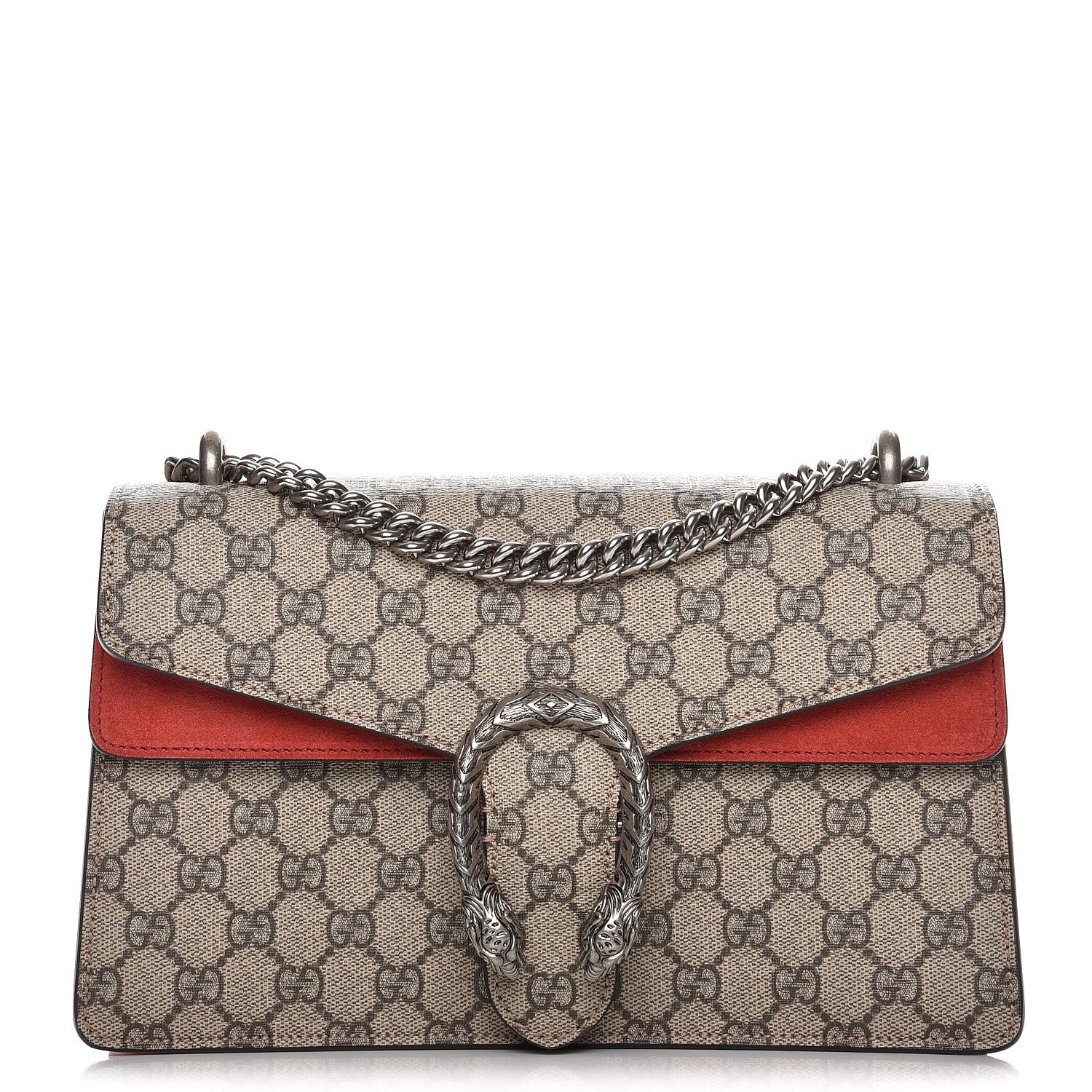 Gucci GG Supreme Monogram Small Dionysus Shoulder Bag Red 1 of 10
