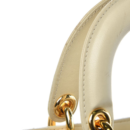 Christian Dior Lambskin Cannage Mini Lady Dior Light Beige 11 of 11