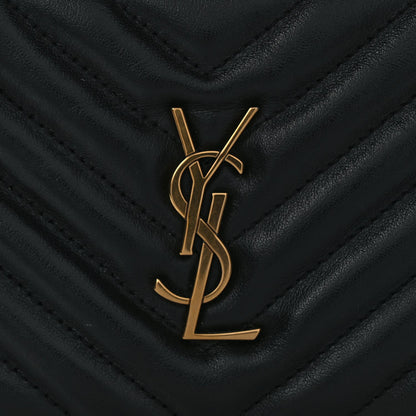 Saint Laurent Calfskin Matelasse Monogram Lou Belt Bag Black 6 of 8