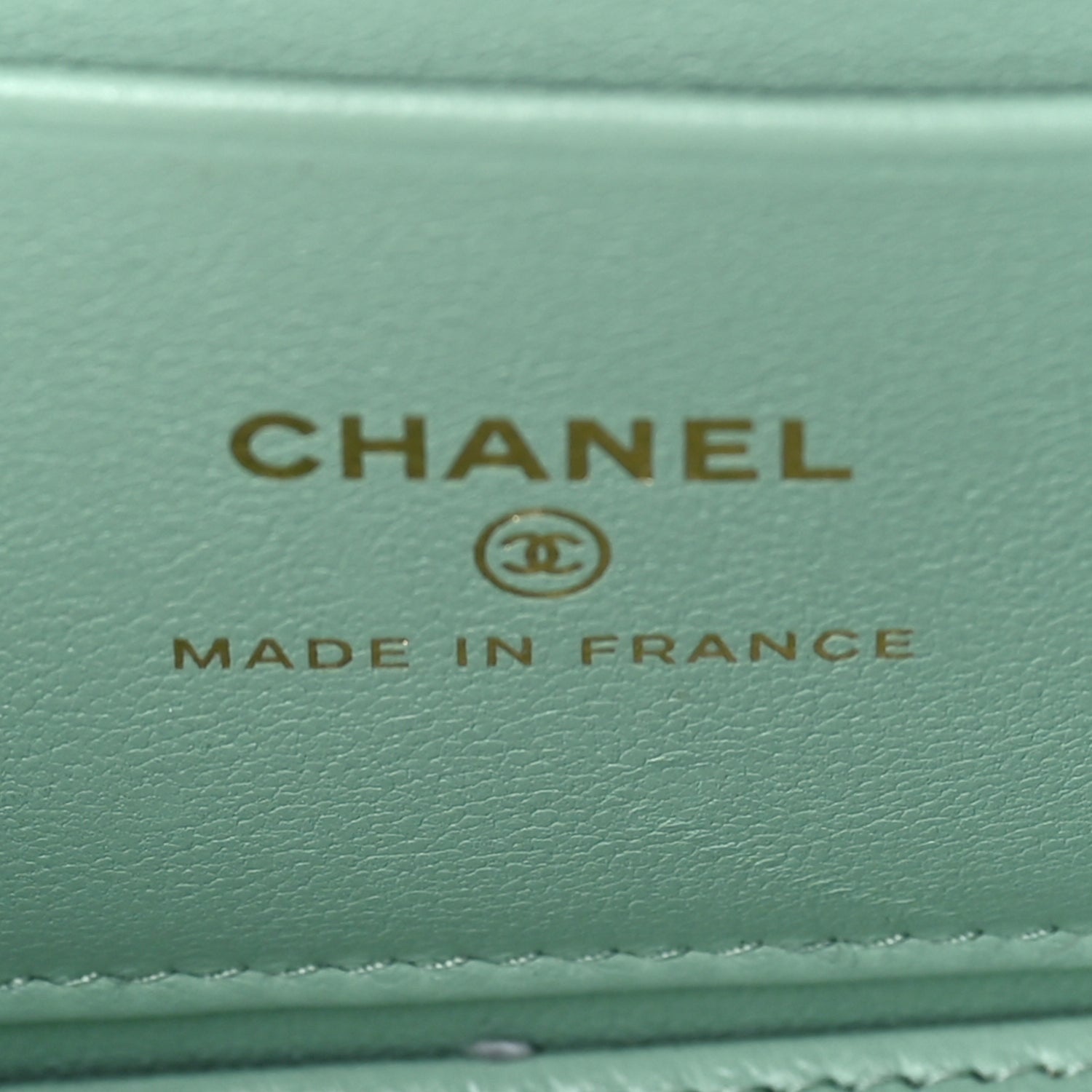 Chanel Lambskin Quilted Small Top Handle Vanity Case With Chain Light Green Light Green 6 of 10