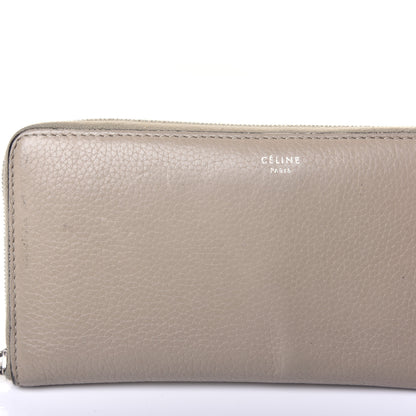 Celine Drummed Calfskin Zip Around Organizer Wallet Dune 10 of 20