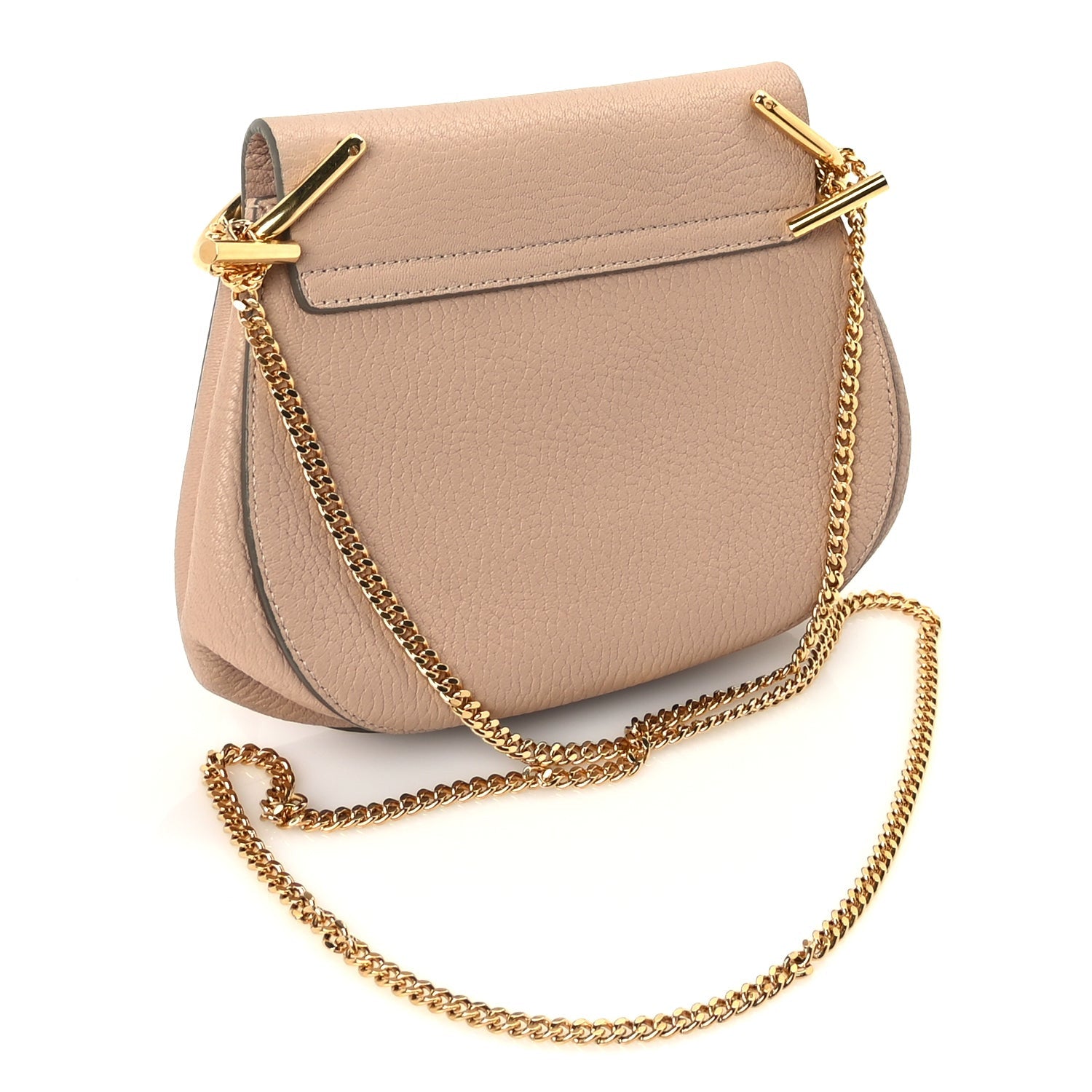 Chloe Grained Lambskin Drew Shoulder Bag Cement Pink 2 of 8
