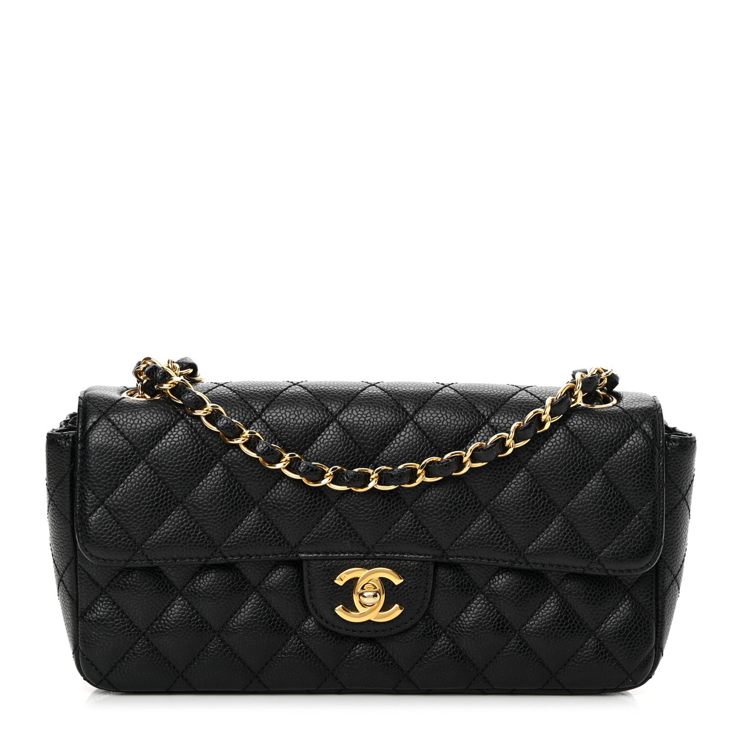Chanel Caviar Quilted East West Flap Black 1 of 13