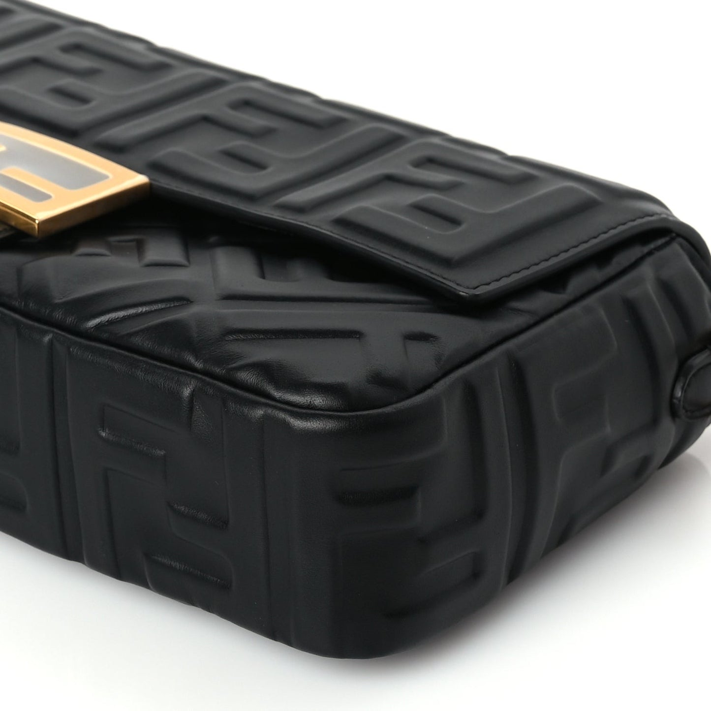 Nappa FF 1974 Embossed Baguette Black