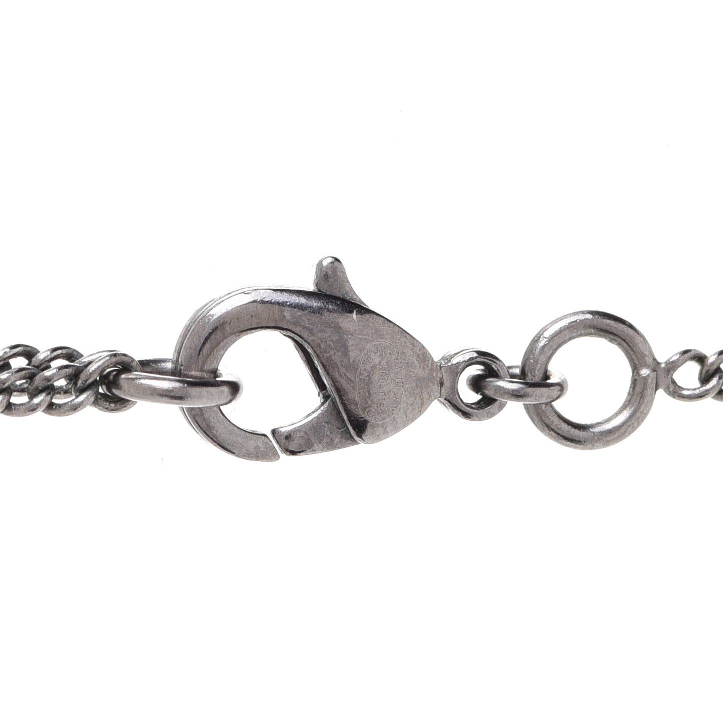 Ruthenium Pearl CC Drop Necklace