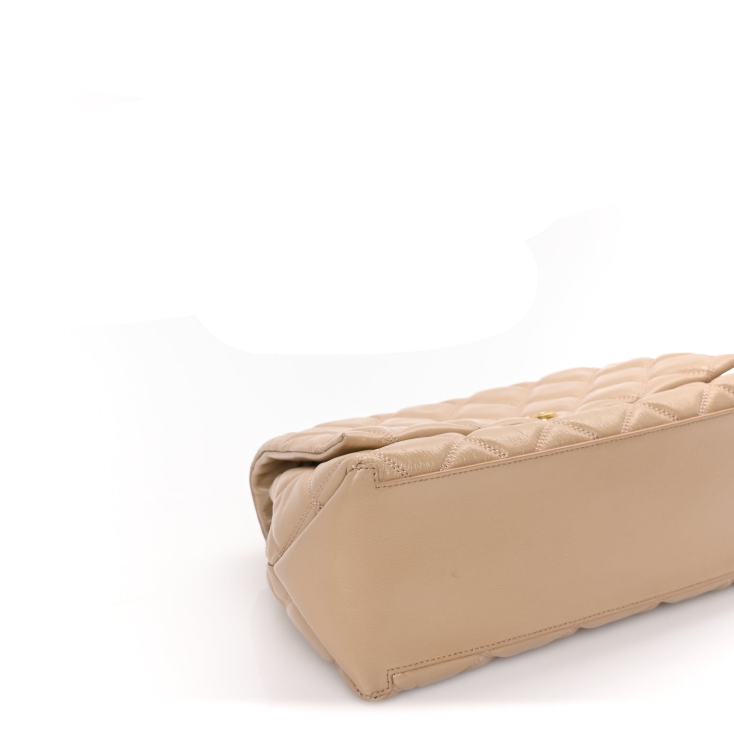 Marc Jacobs Lambskin Quilted Dual Convertible Medium Shoulder Bag Camel 7 of 8