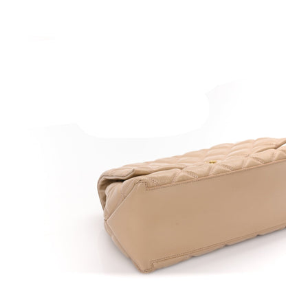 Marc Jacobs Lambskin Quilted Dual Convertible Medium Shoulder Bag Camel 7 of 8