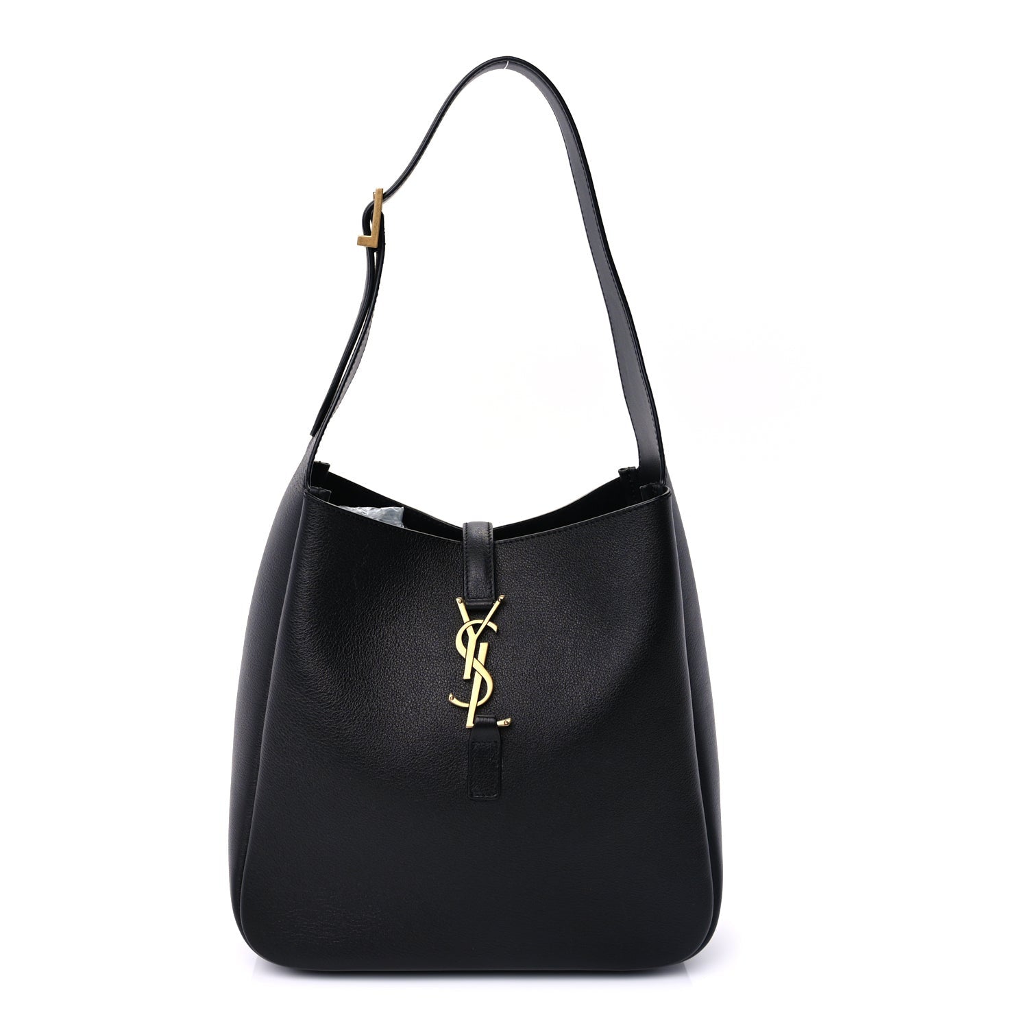 Saint Laurent Smooth Calfskin Small Le 5 A 7 Soft Hobo  Black 1 of 8