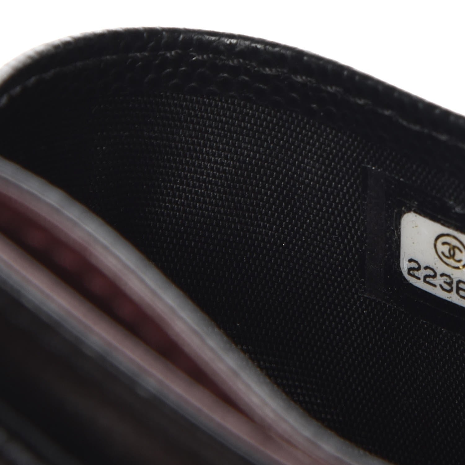 Chanel Caviar Chevron Quilted Card Holder Black 8 of 9