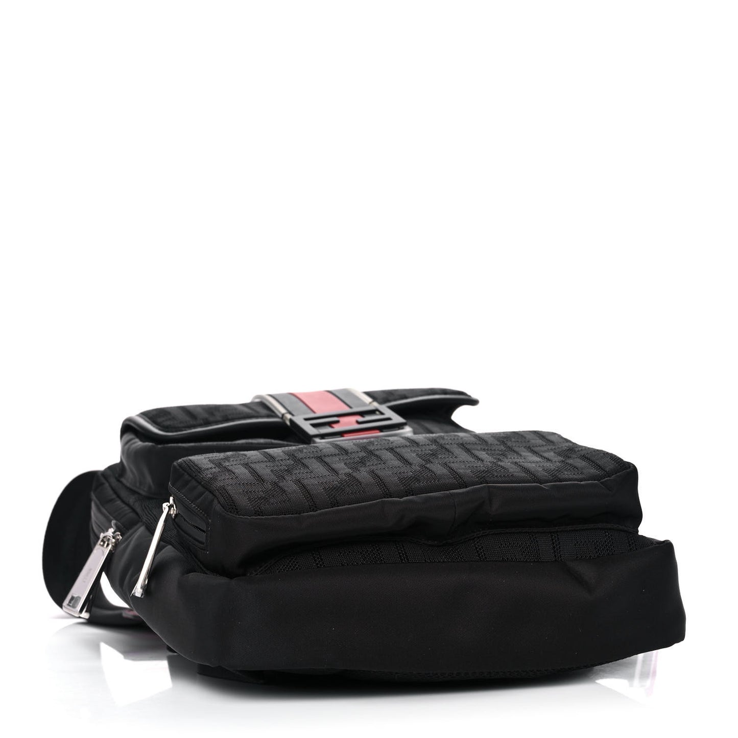 Neoprene Mesh Vitello Grace FF Panelled Backpack Black Red