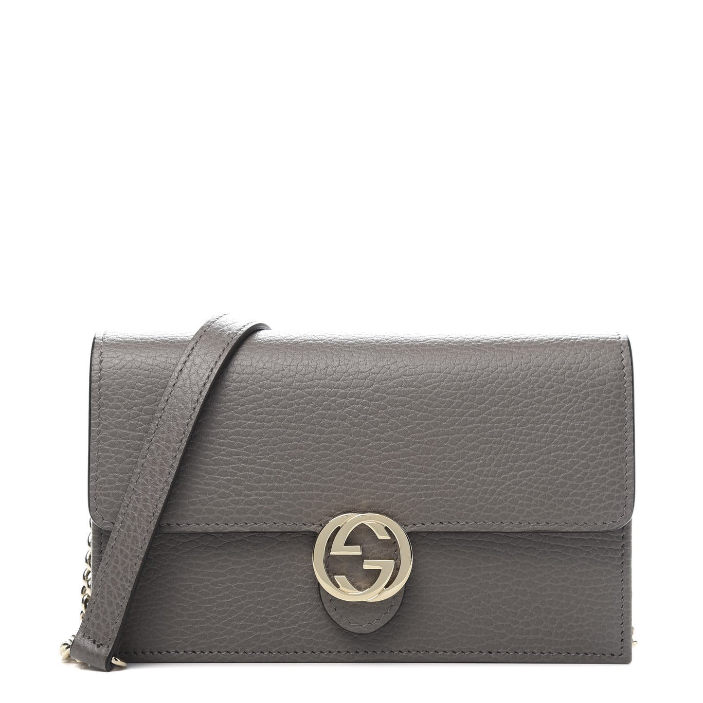 Dollar Calfskin Interlocking G Chain Wallet Loess