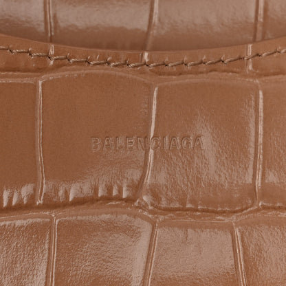 Balenciaga Shiny Supple Calfskin Crocodile Embossed Neo Classic Gold Hardware City Nude Beige 5 of 8