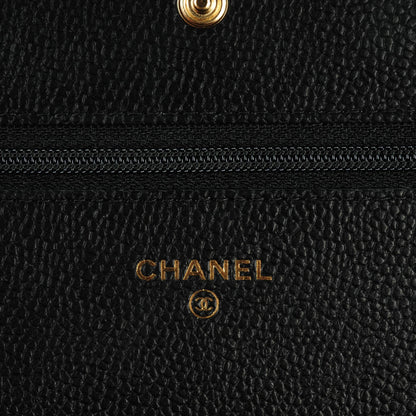 Chanel Caviar Quilted Boy Wallet On Chain WOC Black 5 of 8