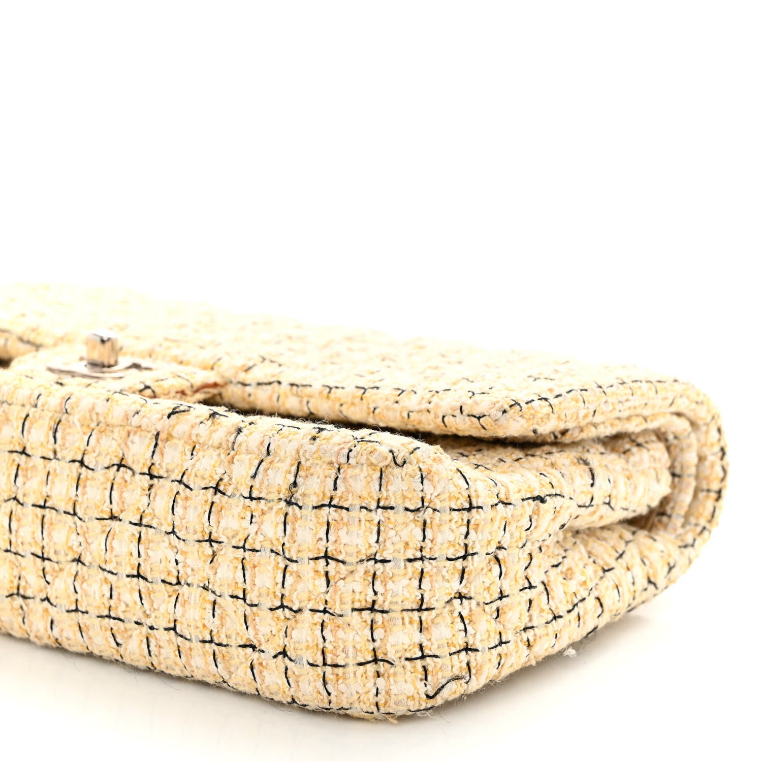 Chanel Tweed Quilted Medium Double Flap Beige Multicolor 11 of 13