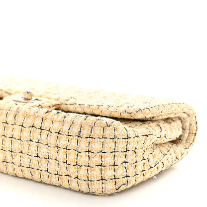 Chanel Tweed Quilted Medium Double Flap Beige Multicolor 11 of 13