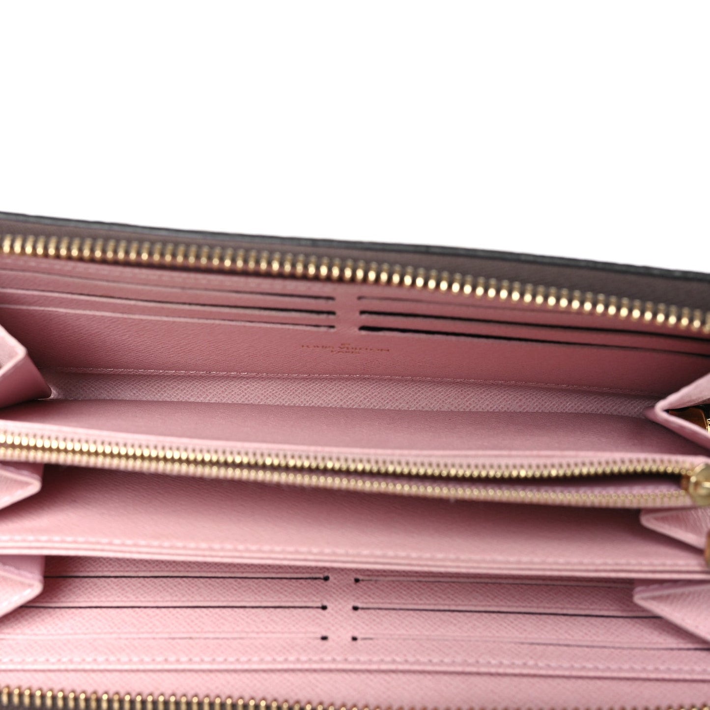 Damier Ebene Zippy Wallet Rose Ballerine