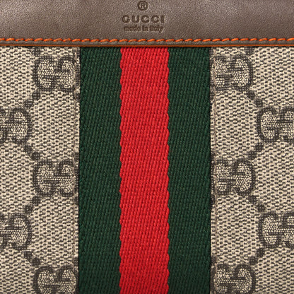 Gucci GG Supreme Monogram Web Zip Around Wallet Brown 6 of 13