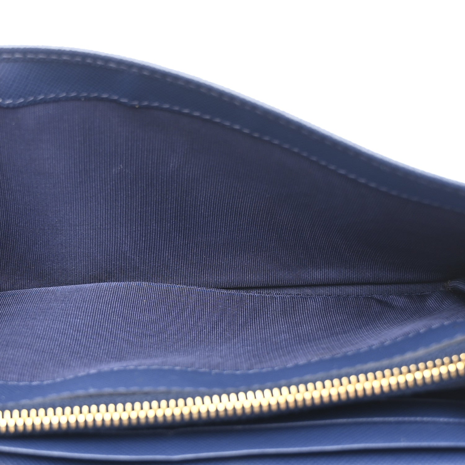 Prada Saffiano Metal Oro Chain Wallet Bleuette 5 of 11