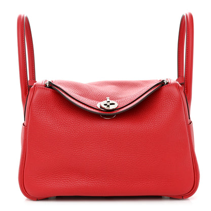 Hermes Taurillon Clemence Lindy 26 Rouge Casaque 1 of 10
